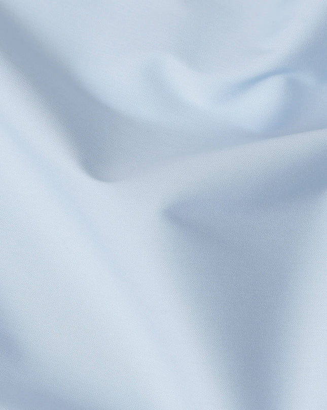 Sky Blue Plain Pure Cotton Italian Shirting Fabric 150cm