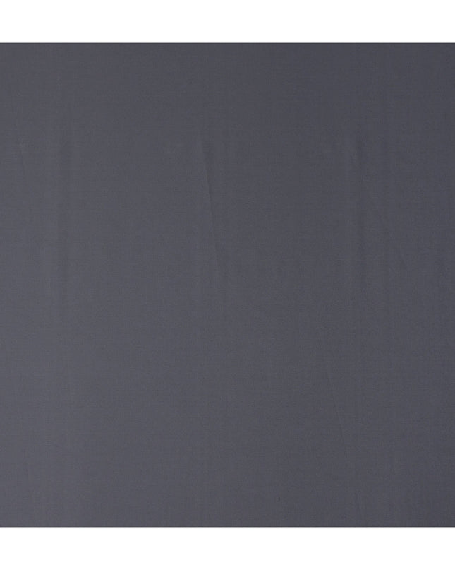 Steel Grey Plain Pure Cotton Italian Shirting Fabric 150cm