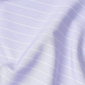 Lilac White Stripe Pure Cotton Italian Shirting Fabric 150cm