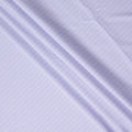 Lilac White Stripe Pure Cotton Italian Shirting Fabric 150cm