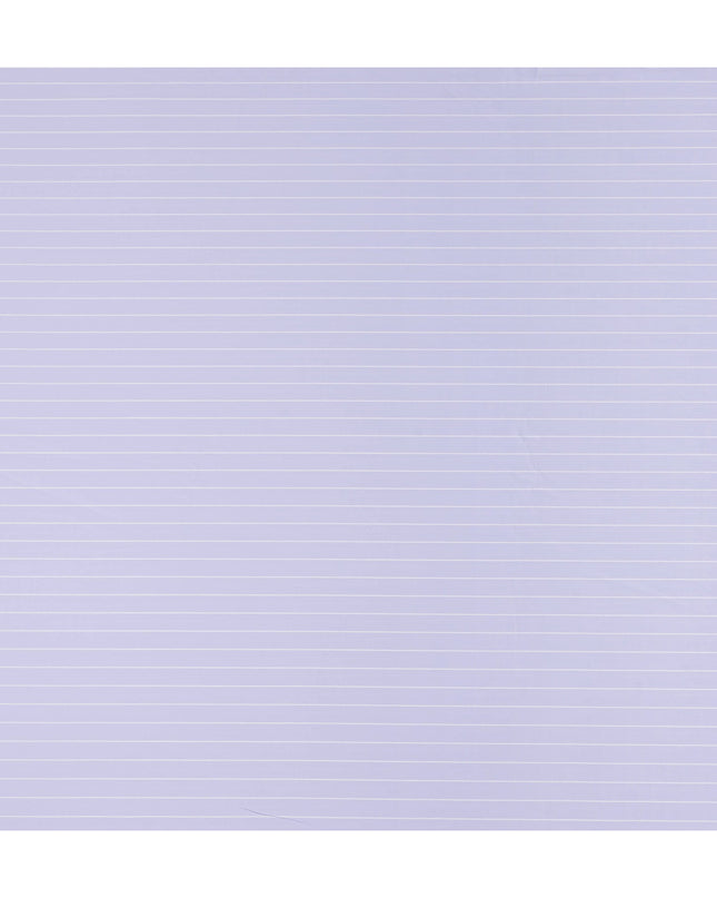 Lilac White Stripe Pure Cotton Italian Shirting Fabric 150cm
