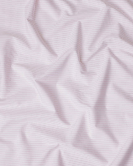 Powder Pink Self Pure Cotton Italian Shirting Fabric 150cm