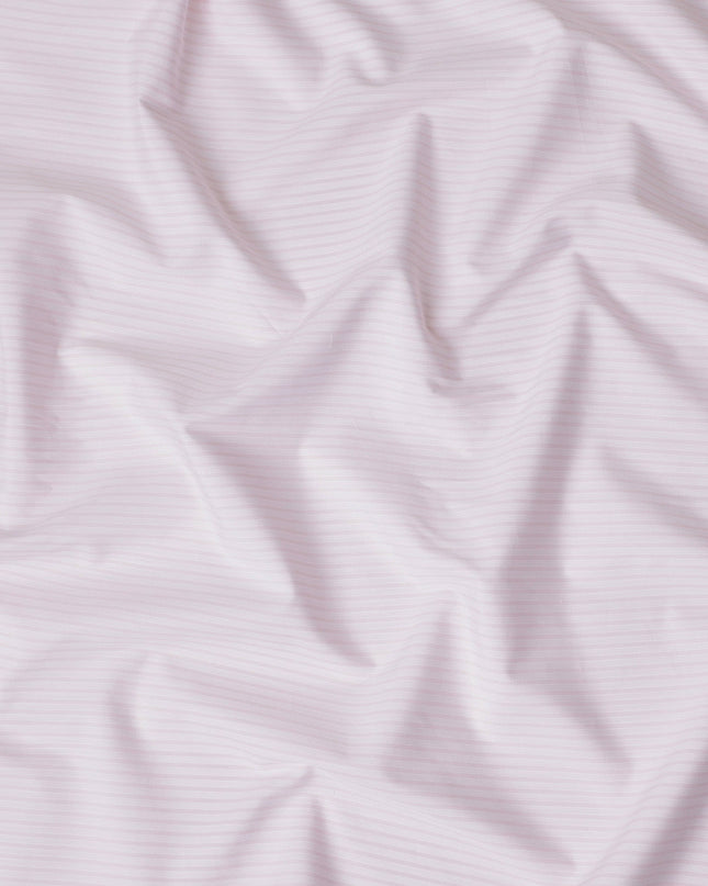 Powder Pink Self Pure Cotton Italian Shirting Fabric 150cm