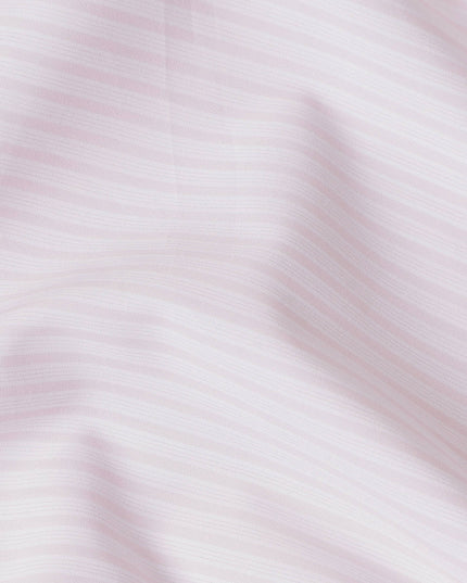 Powder Pink Self Pure Cotton Italian Shirting Fabric 150cm