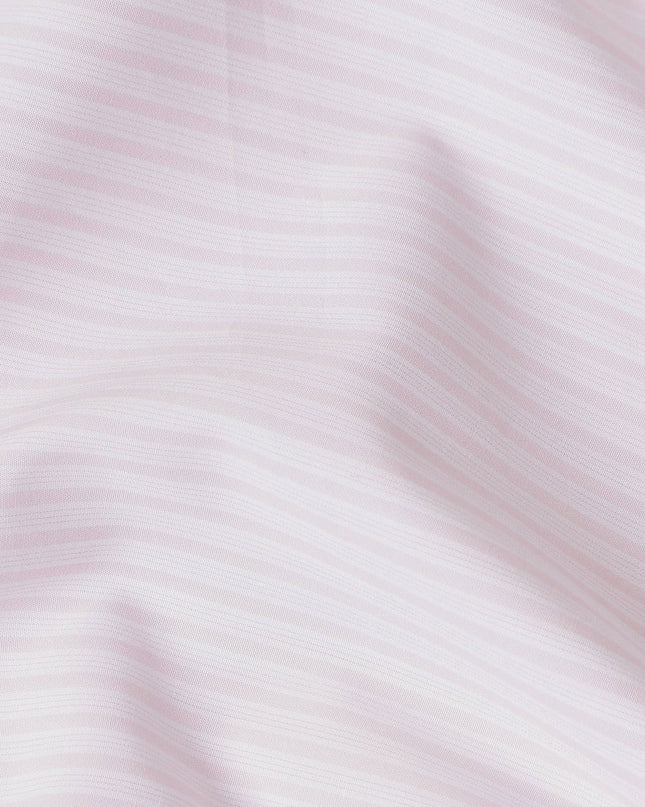 Powder Pink Self Pure Cotton Italian Shirting Fabric 150cm