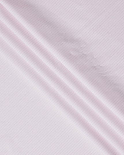 Powder Pink Self Pure Cotton Italian Shirting Fabric 150cm