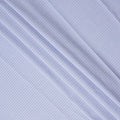 Cornflower Blue Stripe Pure Cotton Italian Shirting Fabric 1