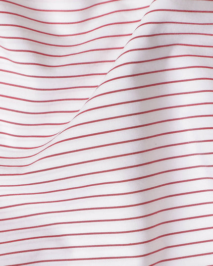 Rose White Stripe Pure Cotton Italian Shirting Fabric 150cm
