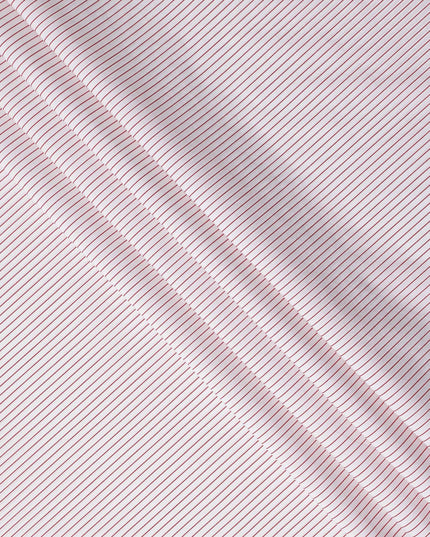 Rose White Stripe Pure Cotton Italian Shirting Fabric 150cm
