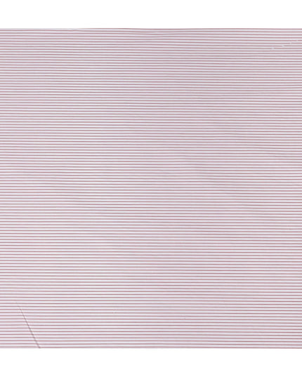 Rose White Stripe Pure Cotton Italian Shirting Fabric 150cm