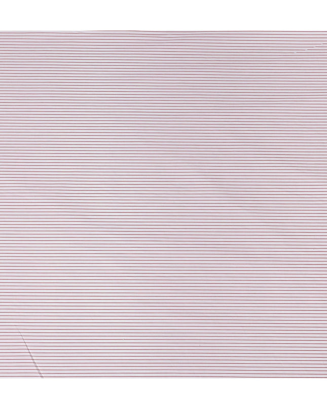 Rose White Stripe Pure Cotton Italian Shirting Fabric 150cm