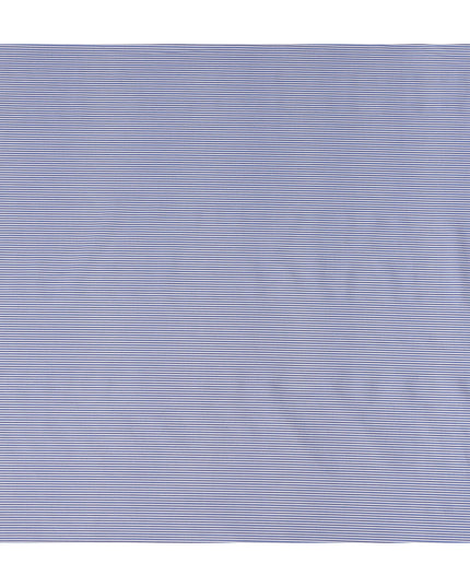Powder Blue Stripe Pure Cotton Italian Shirting Fabric 150cm
