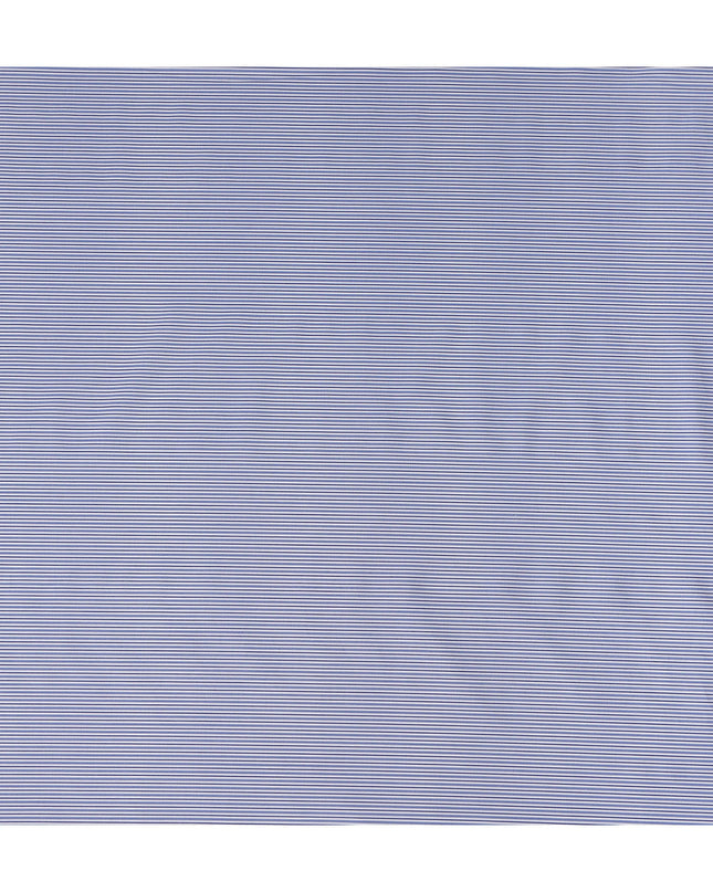 Powder Blue Stripe Pure Cotton Italian Shirting Fabric 150cm