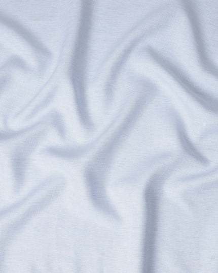 Pearl White Plain Pure Cotton Italian Shirting Fabric 150cm