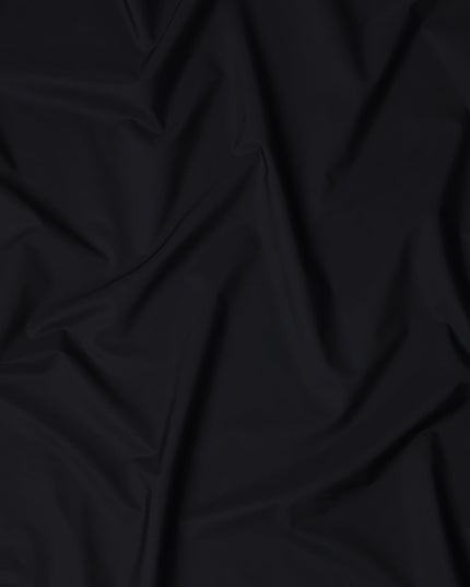 Onyx Black Plain Pure Cotton Italian Shirting Fabric 150cm