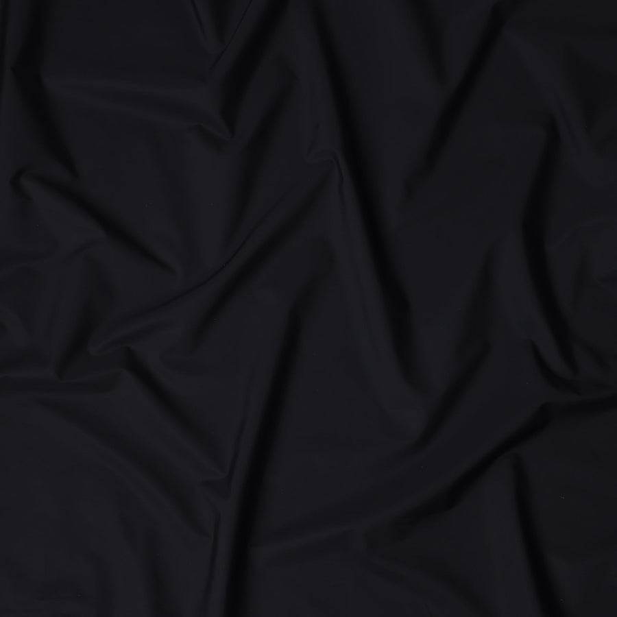 Onyx Black Plain Pure Cotton Italian Shirting Fabric 150cm