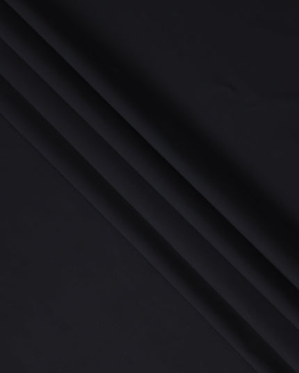 Onyx Black Plain Pure Cotton Italian Shirting Fabric 150cm
