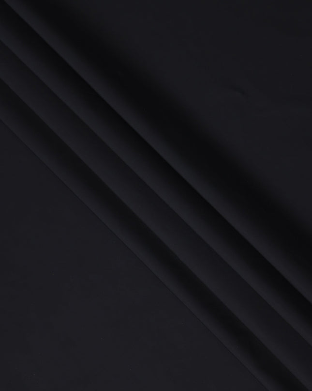 Onyx Black Plain Pure Cotton Italian Shirting Fabric 150cm