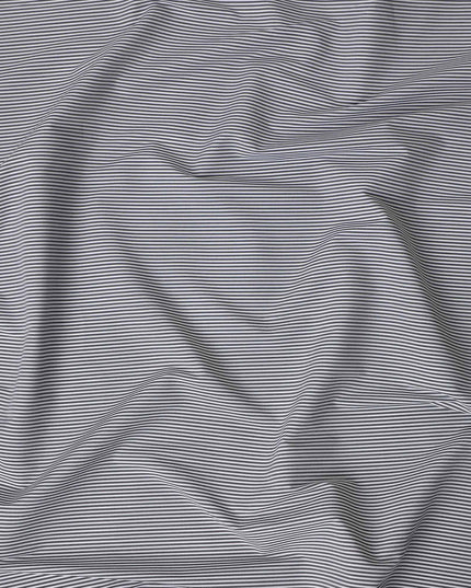 Slate Blue Stripe Pure Cotton Italian Shirting Fabric 150cm