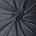 Charcoal Grey Plain Pure Synthetic Crepe Satin Fabric 140cm
