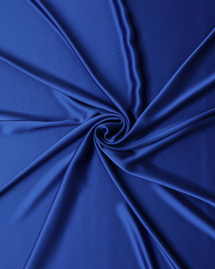 Royal Blue Plain Pure Synthetic Crepe Satin Fabric 140cm