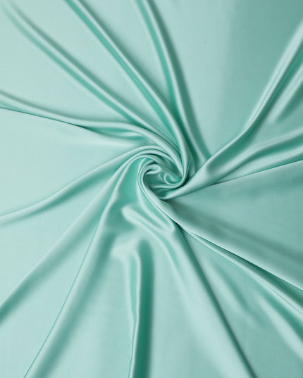 Mint Green Plain Pure Synthetic Crepe Satin Fabric 140cm