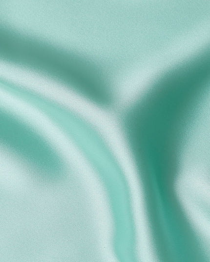 Mint Green Plain Pure Synthetic Crepe Satin Fabric 140cm