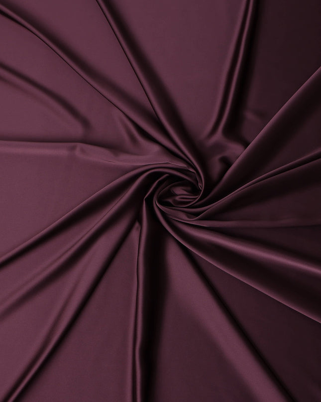 Wine Red Plain Pure Synthetic Crepe Satin Fabric 140cm