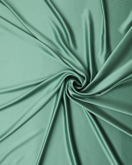Sage Green Plain Pure Synthetic Crepe Satin Fabric 140cm