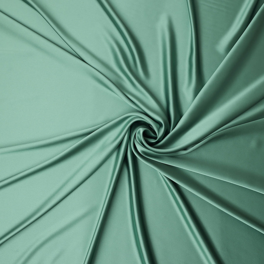 Sage Green Plain Pure Synthetic Crepe Satin Fabric 140cm