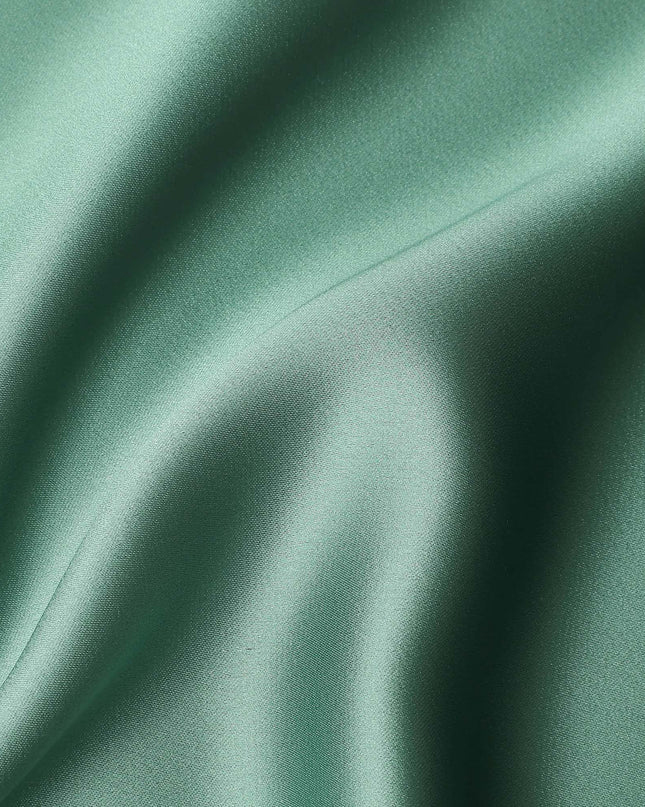 Sage Green Plain Pure Synthetic Crepe Satin Fabric 140cm