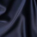 Navy Blue Plain Pure Synthetic Crepe Satin Fabric 140cm