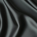 Gunmetal Grey Plain Pure Synthetic Crepe Satin Fabric 140cm
