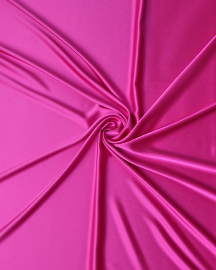 Magenta Pink Plain Pure Synthetic Crepe Satin Fabric 140cm
