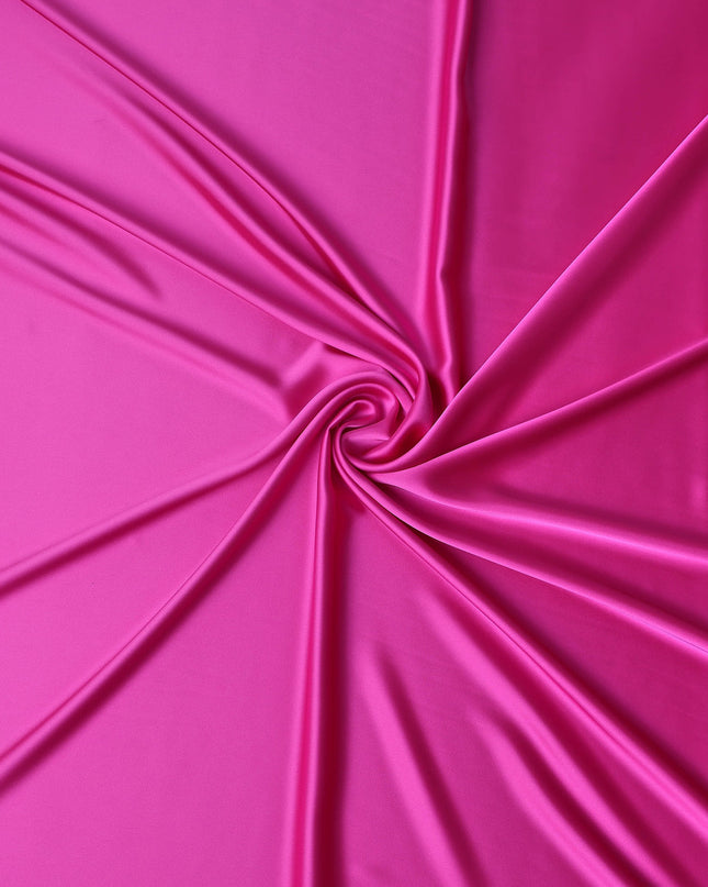 Magenta Pink Plain Pure Synthetic Crepe Satin Fabric 140cm
