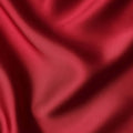 Scarlet Red Plain Pure Synthetic Crepe Satin Fabric 140cm
