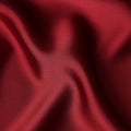 Crimson Red Plain Pure Synthetic Crepe Satin Fabric 140cm