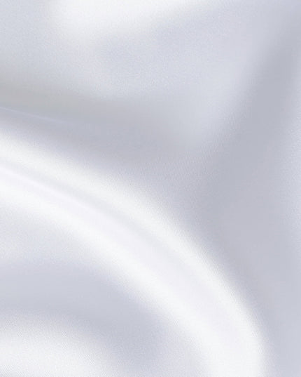 Pure White Plain Pure Synthetic Crepe Satin Fabric 140cm
