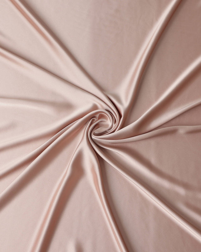 Nude Pink Plain Pure Synthetic Crepe Satin Fabric 140cm