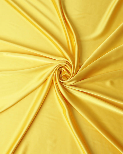Golden Yellow Plain Pure Synthetic Crepe Satin Fabric 140cm
