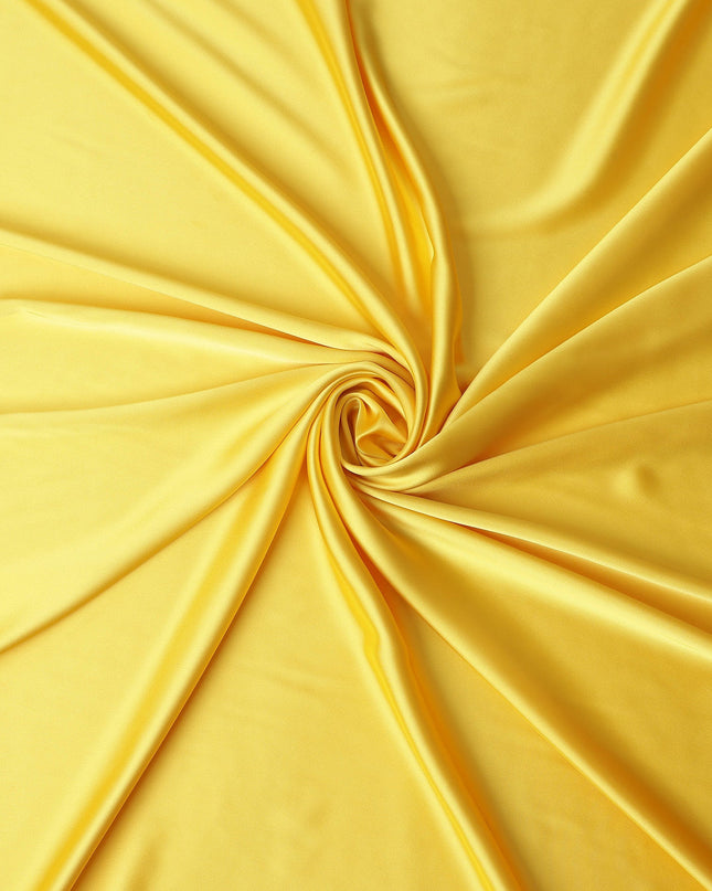 Golden Yellow Plain Pure Synthetic Crepe Satin Fabric 140cm