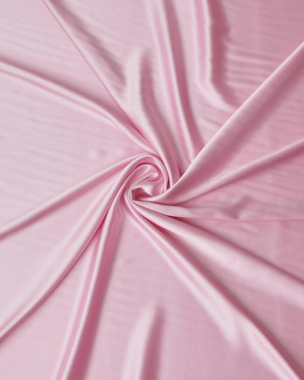 Bubblegum Pink Plain Pure Synthetic Crepe Satin Fabric 140cm