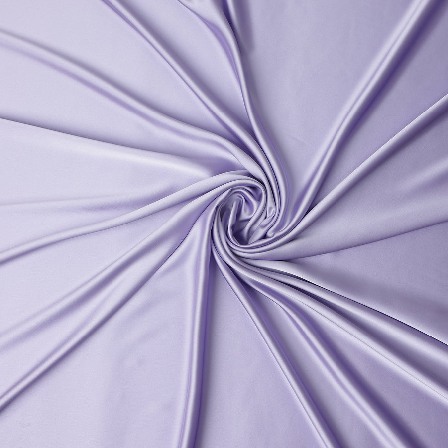 Lavender Purple Plain Pure Synthetic Crepe Satin Fabric 140c