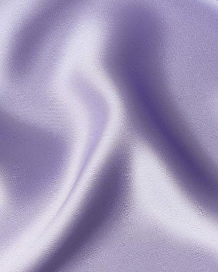 Lavender Purple Plain Pure Synthetic Crepe Satin Fabric 140c