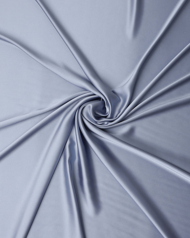 Periwinkle Blue Plain Pure Synthetic Crepe Satin Fabric 140c