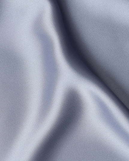 Periwinkle Blue Plain Pure Synthetic Crepe Satin Fabric 140c