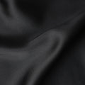 Coal Black Plain Pure Synthetic Crepe Satin Fabric 140cm