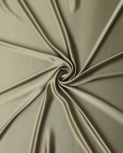 Olive Green Plain Pure Synthetic Crepe Satin Fabric 140cm
