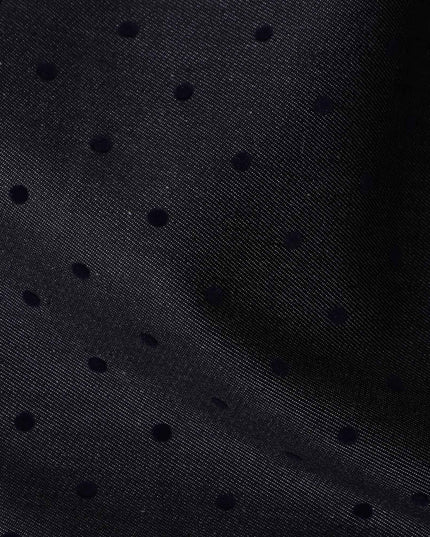 Onyx Black Polka Dot Suiting Fabric