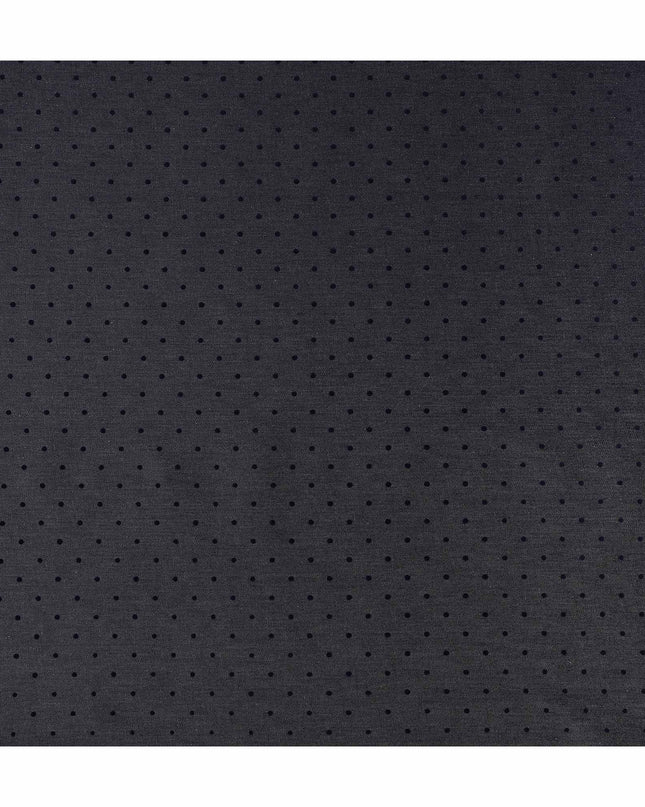 Onyx Black Polka Dot Suiting Fabric